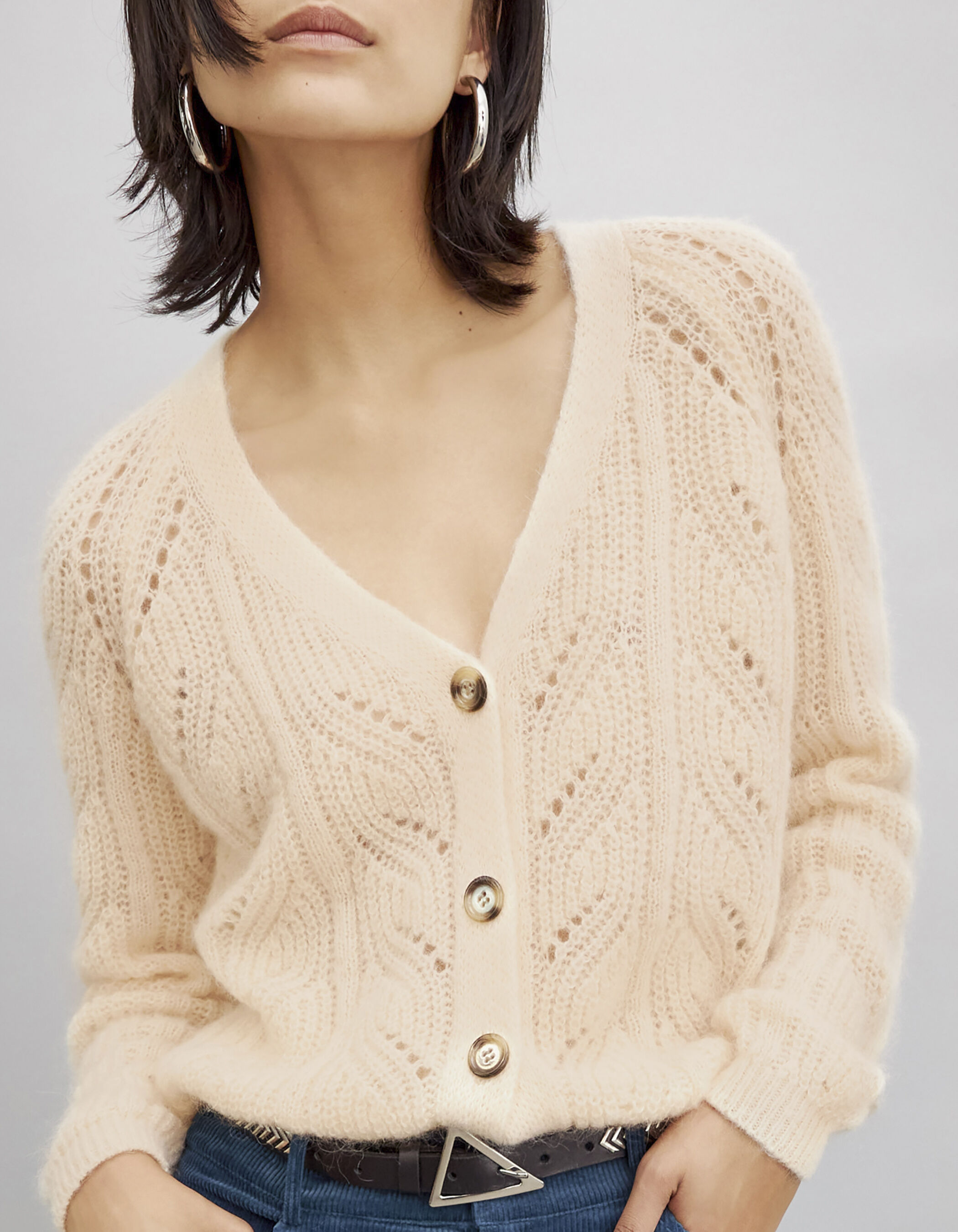 Cardigan maille ajourée online
