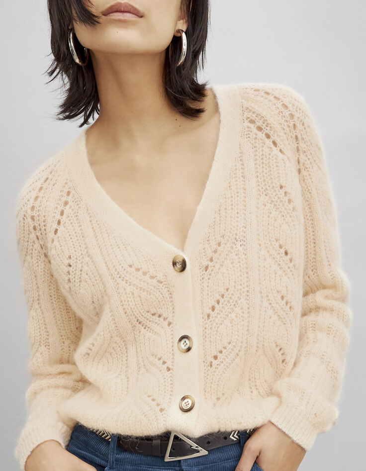 Women’s openwork knit cardigan-1