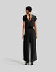 Women’s black pleated jumpsuit-3