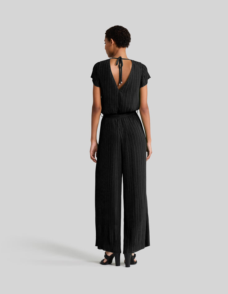 Women’s black pleated jumpsuit-3