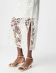 Women's all-lace white midi skirt-4