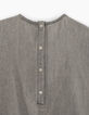 Girls’ bleached grey stud and ruffle denim dress-5