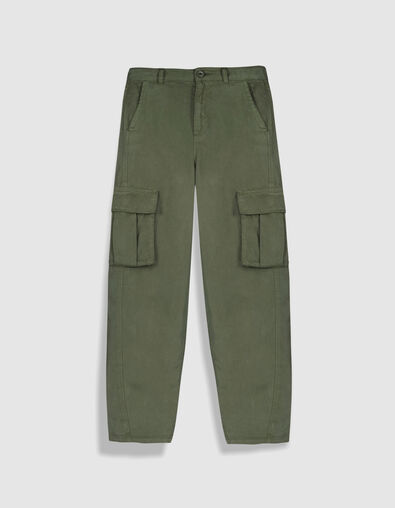 Fluid khaki cargo pants for girl - IKKS