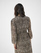 Robe longue imprimé arabesque et col victorien femme-5