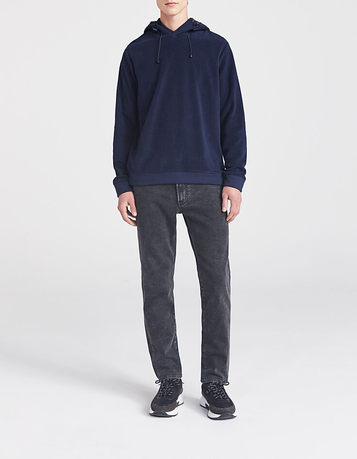 Sweat bleu foncé à capuche URBAN LAB Homme-6