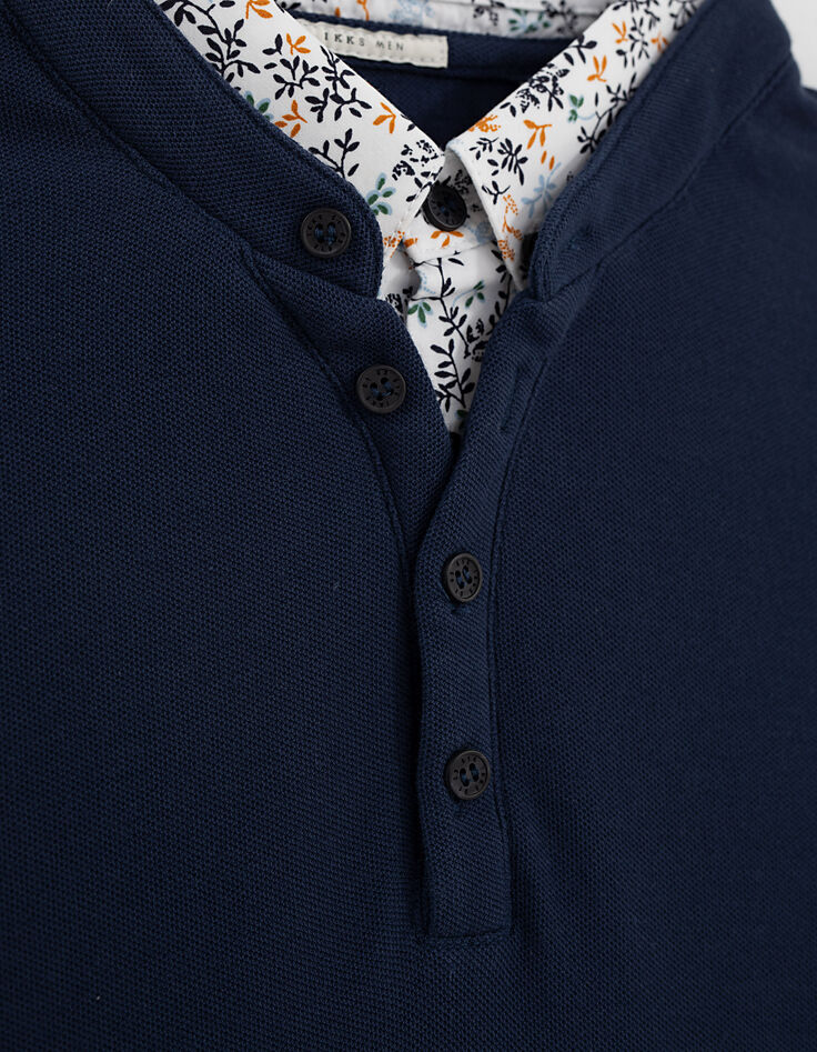 Men's navy polo shirt-3