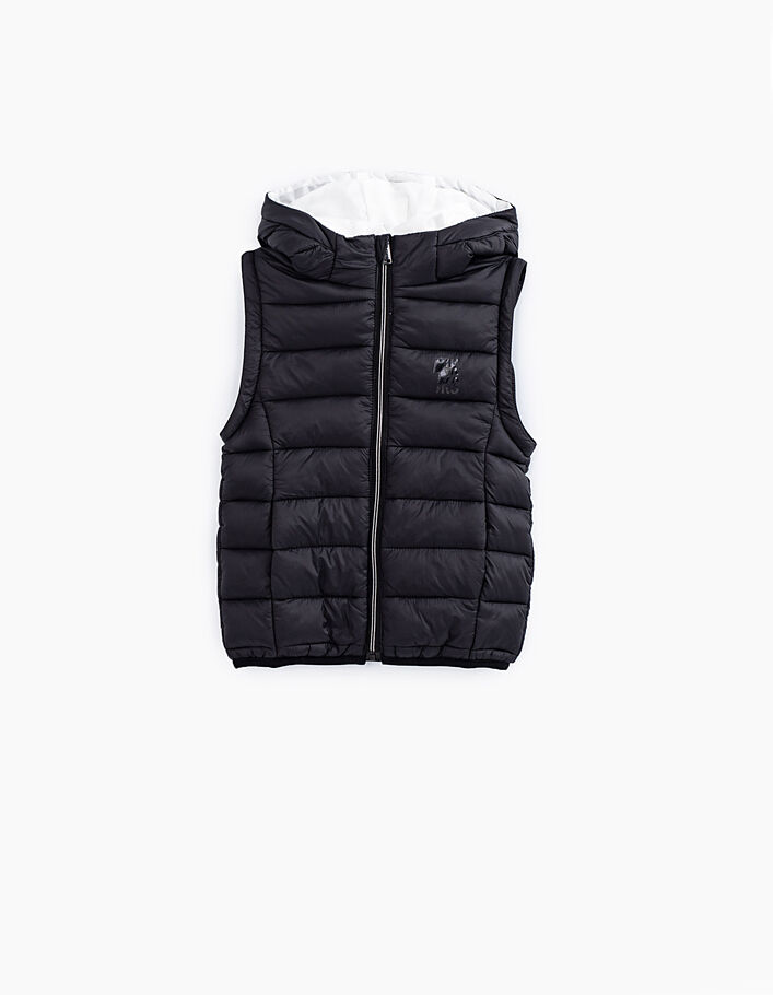 Boys’ black Essential recycled light padded jacket  - IKKS