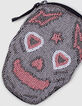 Silberfarbene M&auml;dchenhandtasche in Totenkopfform-5