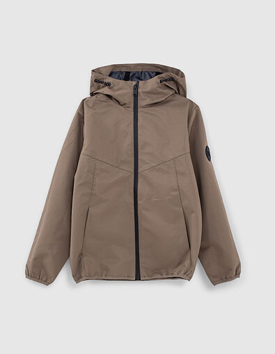 Kaki windjack met kap WATER REPELLENT jongens  - IKKS