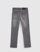 Jean SLIM gris ultra-résistant garçon-3
