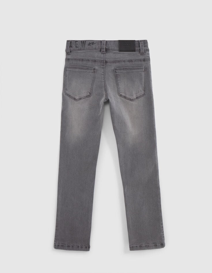 Jean SLIM gris ultra-résistant garçon-3