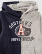 Sweater navy en blauw Collegestijl met kap jongens -2