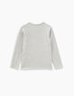 Camiseta gris visual calavera con cascos niño -4