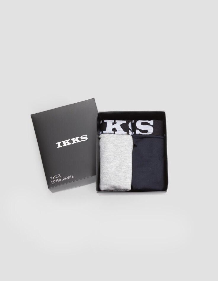 Boys' navy and grey boxers-5
