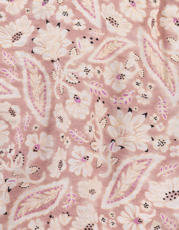 Blouse rose imprimé cachemire floral fille-8