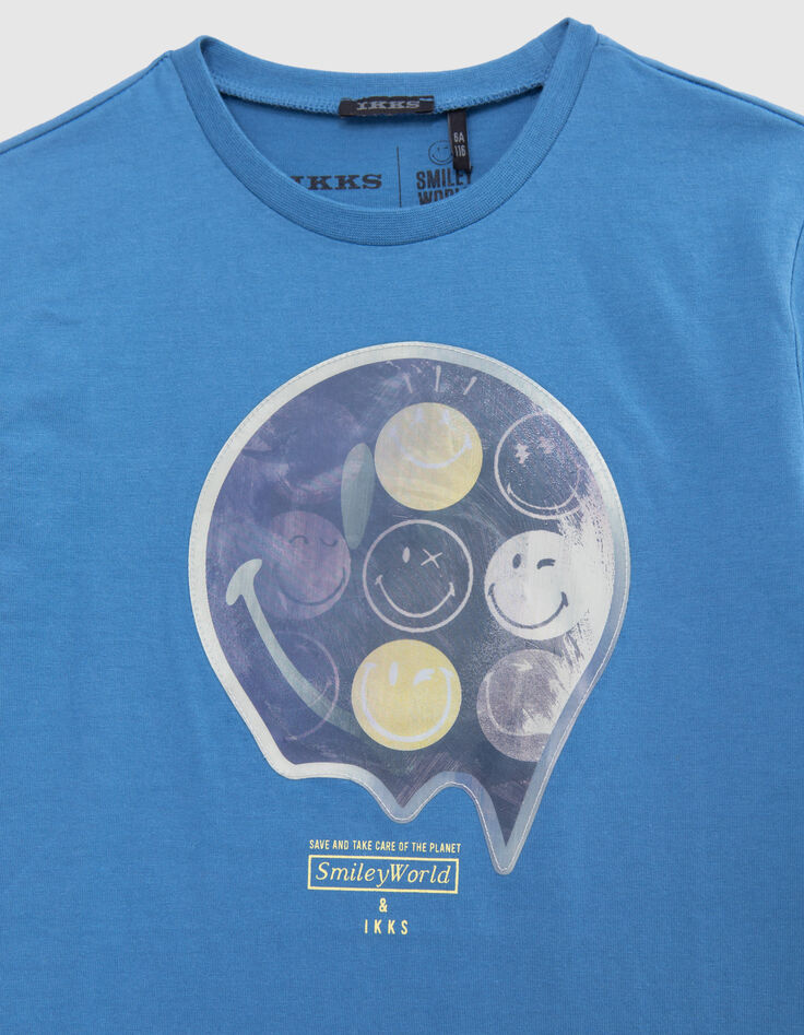 Boys’ blue T-shirt with lenticular SMILEYWORLD image-4