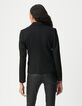 Americana twill negra entallada mujer-3