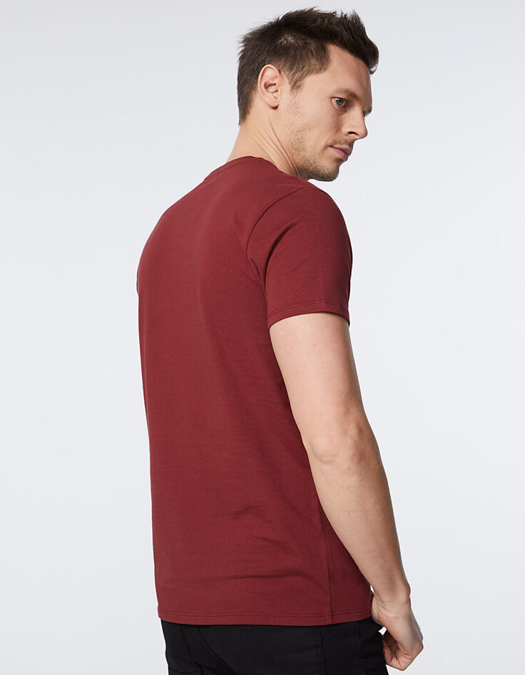 Tee-shirt bordeaux avec Joconde-BD Homme-3
