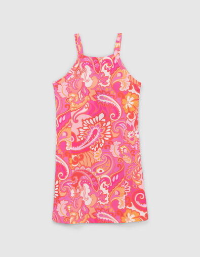 Rosa Mädchenkleid mit psychedelischem Print - IKKS