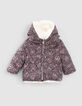 Wendesteppjacke in Schwarz und Weiß für Babymädchen-1