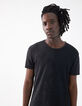 Men’s black T-shirt with biker image-1