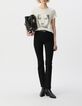 Tee-shirt rock blanc coton bio visage BLONDIE Femme-1