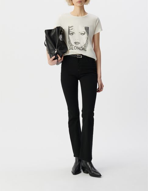 Tee-shirt rock blanc coton bio visage BLONDIE Femme - IKKS