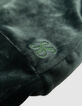 Gr&uuml;ner Samtstrick-Kapuzenpullover f&uuml;r M&auml;dchen-2