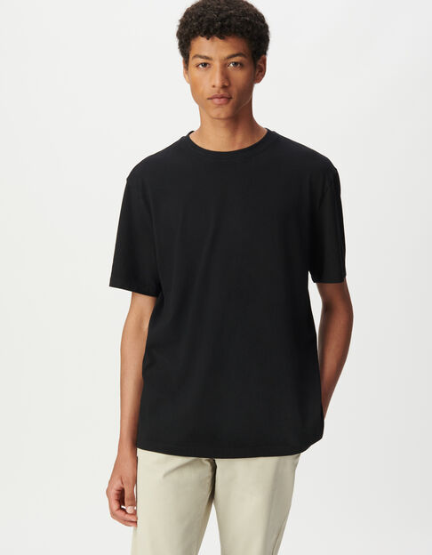 T-shirt noir col rond manches courtes Homme - IKKS