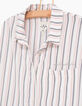 Chemise blanche à rayures marine et rose fille-4