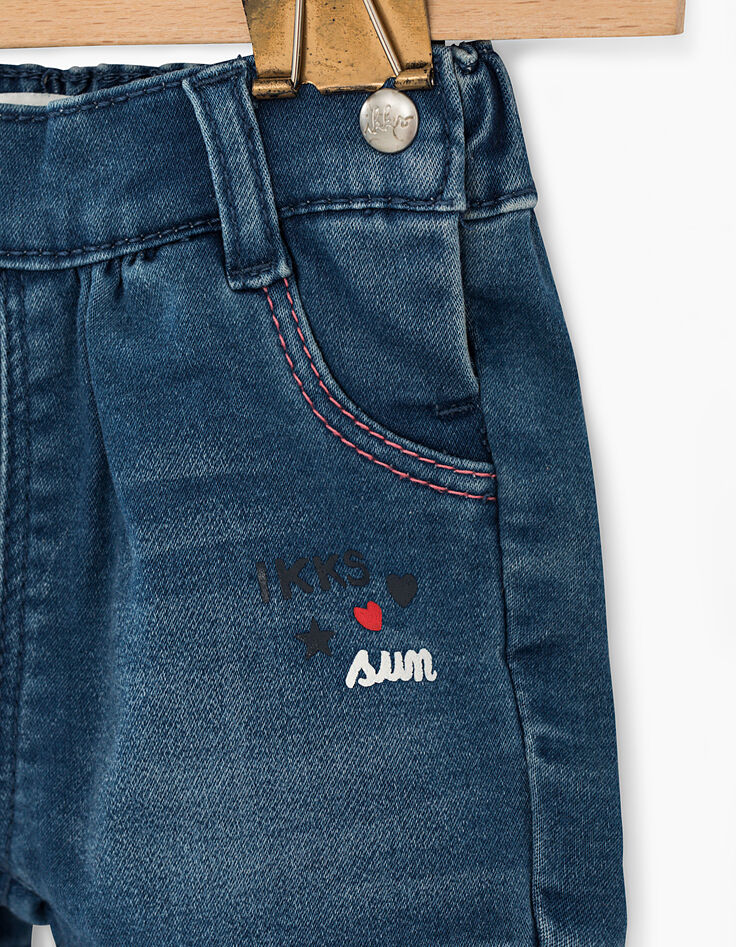 Short azul el&eacute;ctrico de punto knitlook beb&eacute; ni&ntilde;a-4