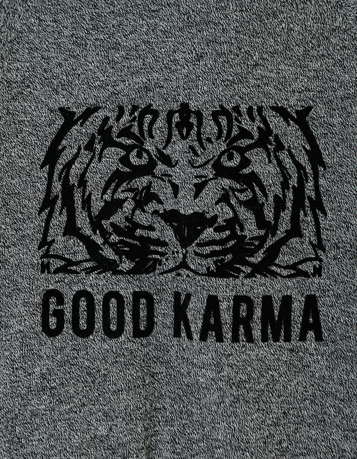 Jungenkapuzenpullover mit Tigerflockierung Good Karma  - IKKS