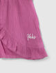Conjunto camiseta, shorts y cinta bebé niña-4