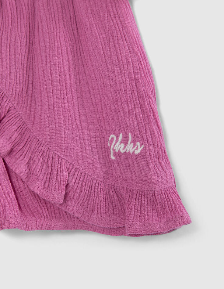 Conjunto camiseta, shorts y cinta bebé niña-4