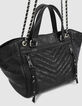 Sac cabas 1440 MEDIUM CROCO matelassé chevron femme-2