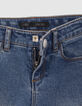 Jean FLARE bleu Waterless avec ceinture-foulard fille-5