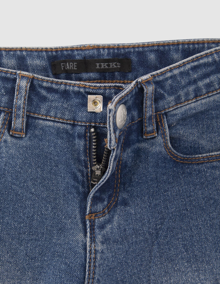 Blauwe FLARE jeans Waterless met sjaal-ceintuur meisjes-6