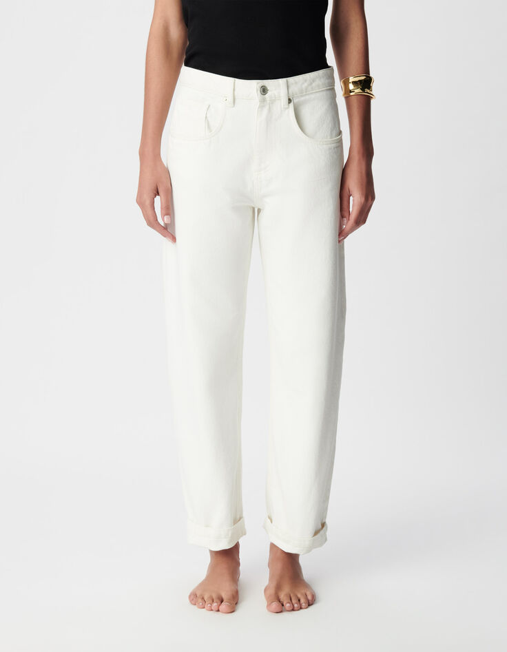 Jean droit blanc 7/8e Anders Femme-3