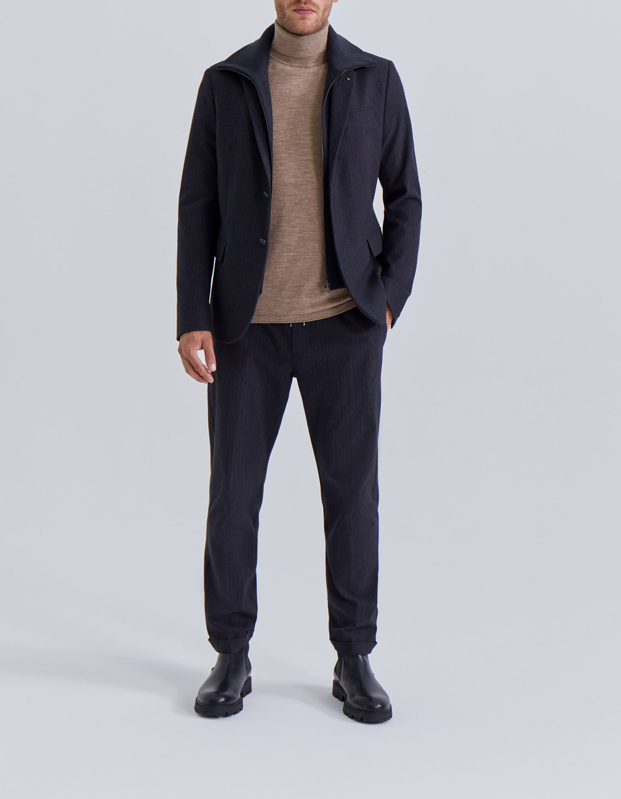 Col roulé store chemise homme