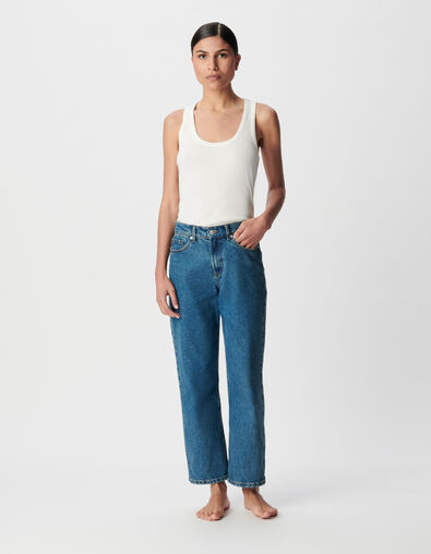 Blue cropped boyfriend jeans Charlotte Women - IKKS