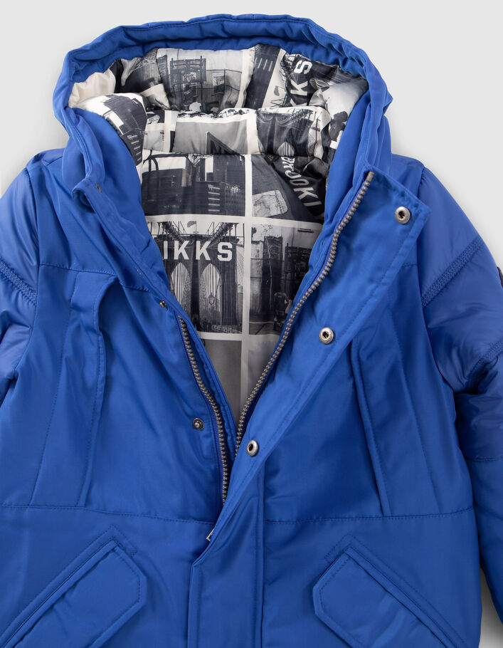 Boys’ electric blue quilted detail parka-7