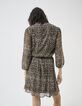 Women’s arabesque print short dress-2