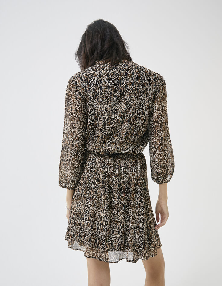 Women’s arabesque print short dress-2