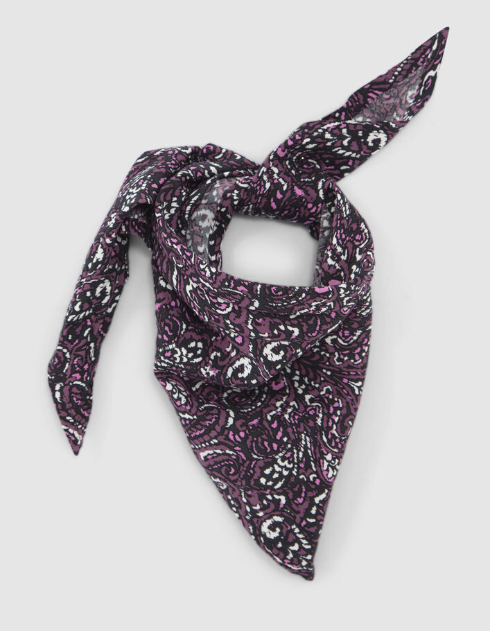 Girls’ black FLARED jeans with paisley print bow-6