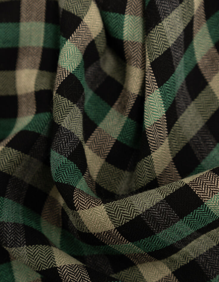 Boy's khaki plaid shirt-6