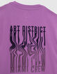 Boys' purple T-shirt with flocked velvet image on back-5