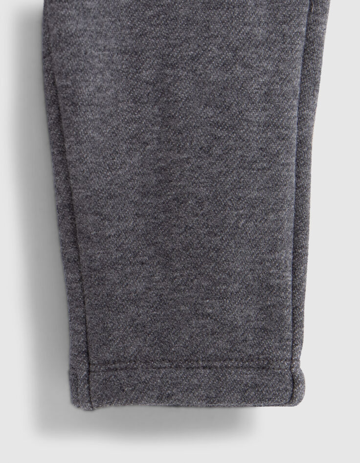Pantalon gris ceinture bord-côte rayé bébé garçon-6