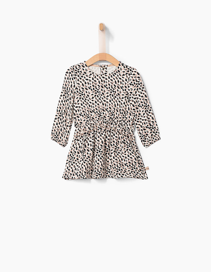 Bedrukte jurk voor babymeisjes-1 Bedrukte jurk voor babymeisjes-1