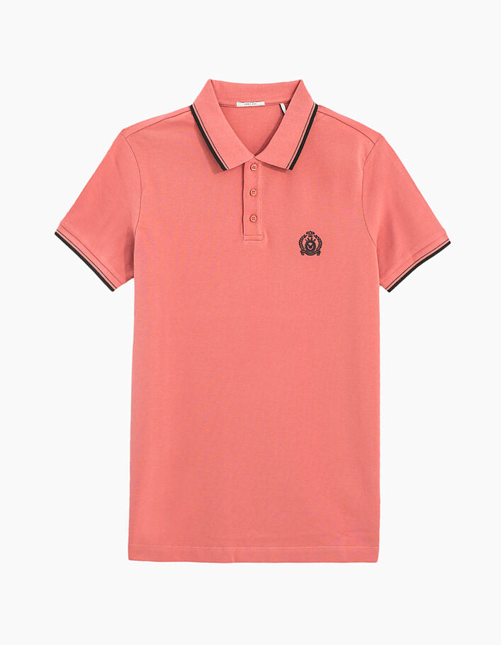 Mens’ Indian pink polo shirt - IKKS
