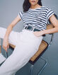 Women’s ecru embroidered skull sailor-stripe T-shirt-7